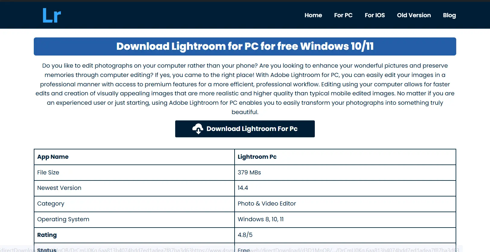 download lightroom for pc